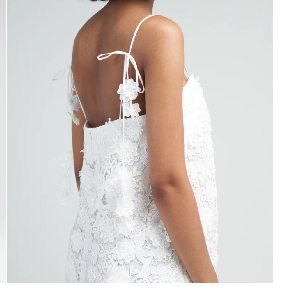 Zimmermann raie lace flower mini dress - ivory - Picture 5 of 15
